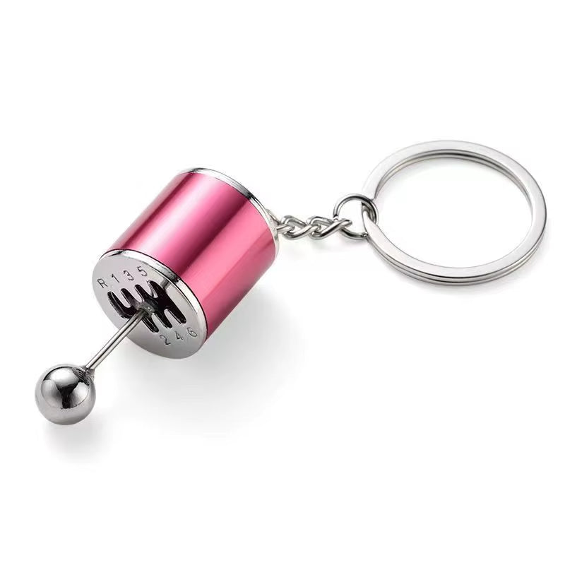 Keychain Mini Turbo Turbocharger Car-Styling Keyring Gear Gearbox Pendant Keychain Stick Knobs Keyring Shift Metal Fidget Toys