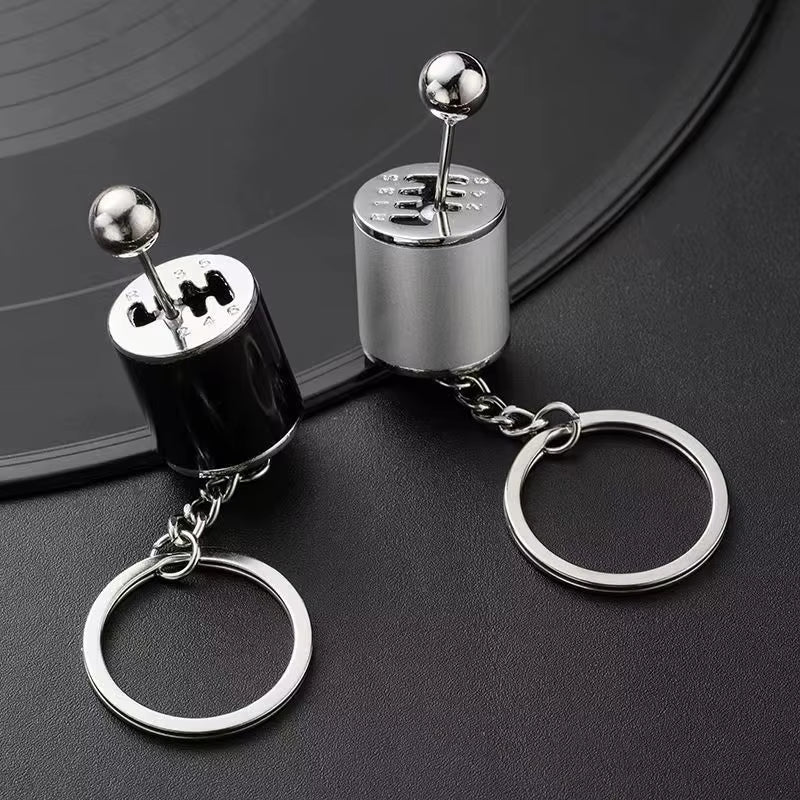 Keychain Mini Turbo Turbocharger Car-Styling Keyring Gear Gearbox Pendant Keychain Stick Knobs Keyring Shift Metal Fidget Toys