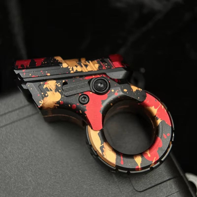 ZOOM EDC Youth Edition Pushing Card Fidget Spinner Crisp Sound Push Slider Anxiety Stress Relief Ratchet Metal Decompression Toy