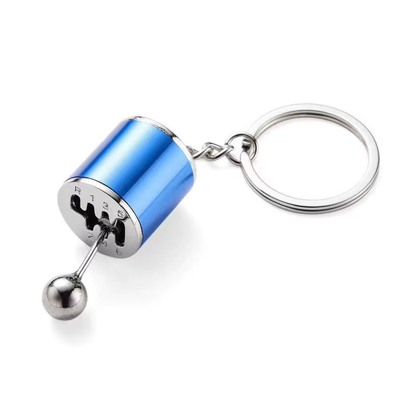 Keychain Mini Turbo Turbocharger Car-Styling Keyring Gear Gearbox Pendant Keychain Stick Knobs Keyring Shift Metal Fidget Toys