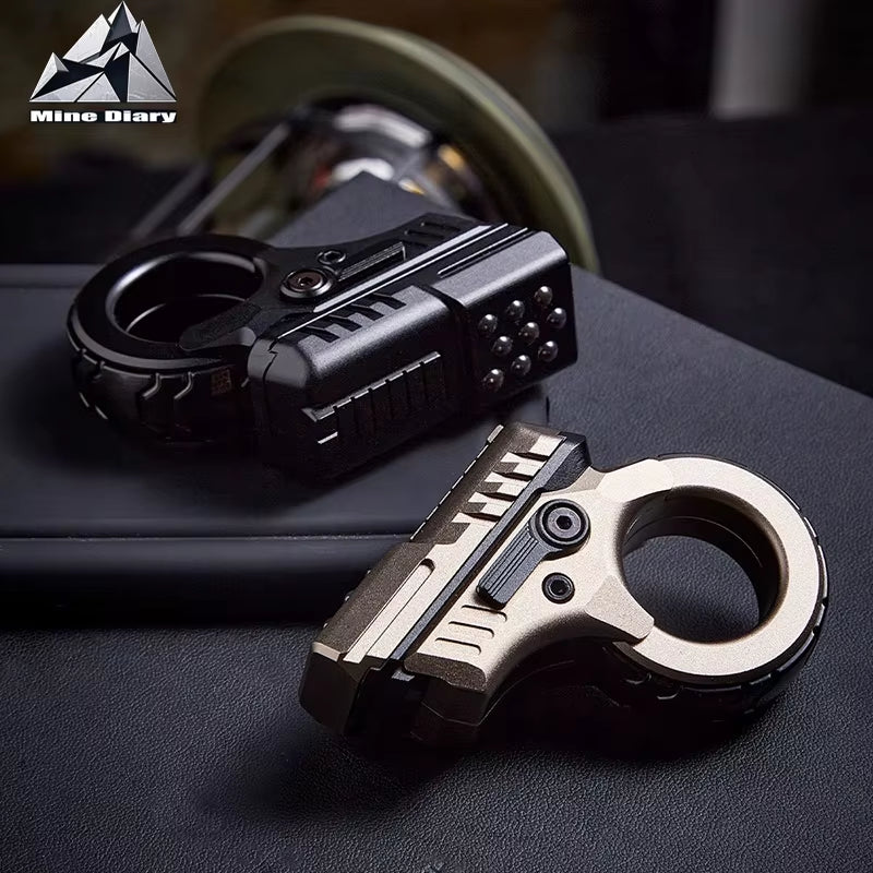 ZOOM EDC Youth Edition Pushing Card Fidget Spinner Crisp Sound Push Slider Anxiety Stress Relief Ratchet Metal Decompression Toy
