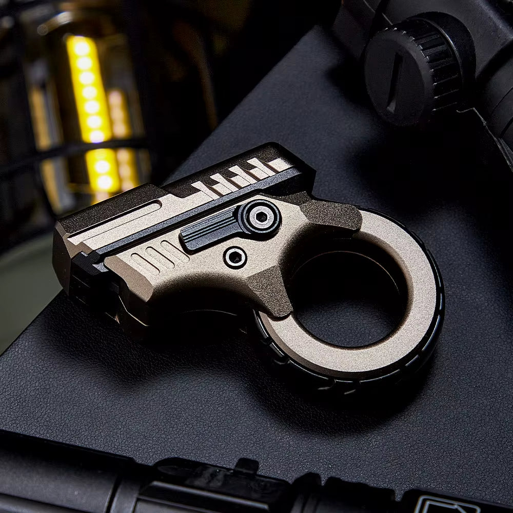 ZOOM EDC Youth Edition Pushing Card Fidget Spinner Crisp Sound Push Slider Anxiety Stress Relief Ratchet Metal Decompression Toy