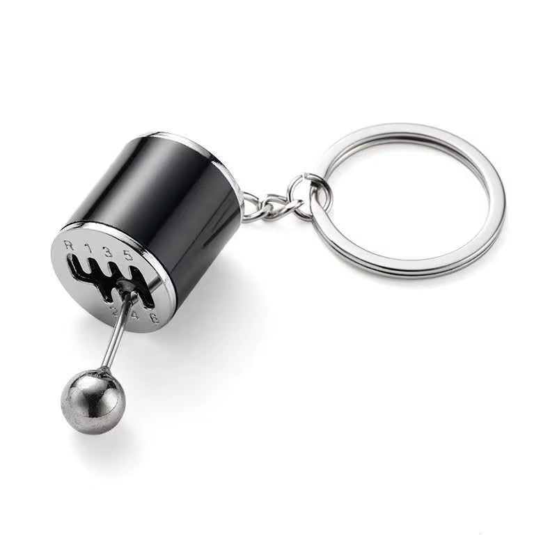 Keychain Mini Turbo Turbocharger Car-Styling Keyring Gear Gearbox Pendant Keychain Stick Knobs Keyring Shift Metal Fidget Toys