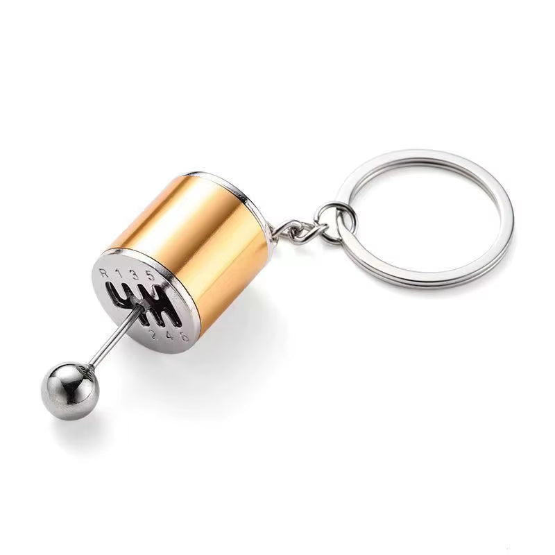 Keychain Mini Turbo Turbocharger Car-Styling Keyring Gear Gearbox Pendant Keychain Stick Knobs Keyring Shift Metal Fidget Toys