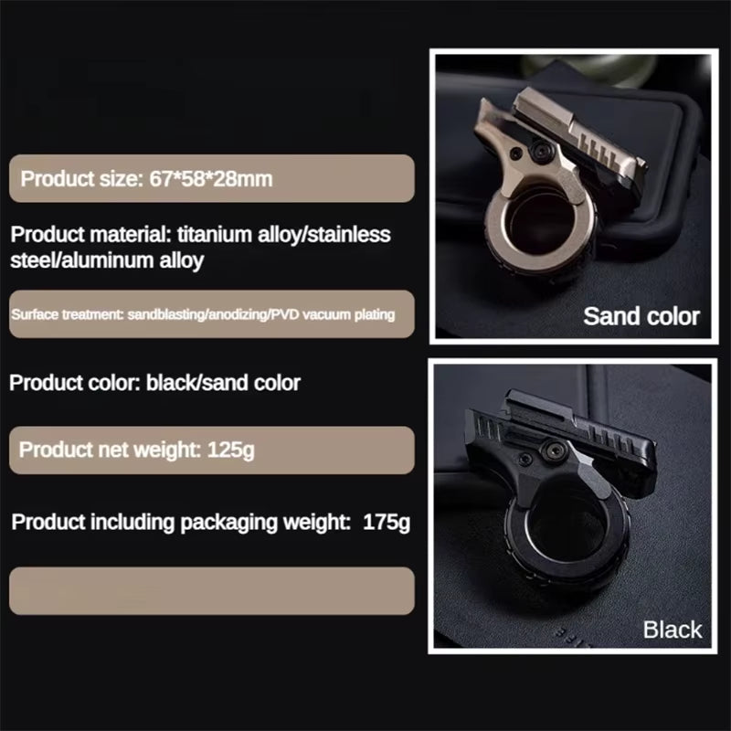ZOOM EDC Youth Edition Pushing Card Fidget Spinner Crisp Sound Push Slider Anxiety Stress Relief Ratchet Metal Decompression Toy